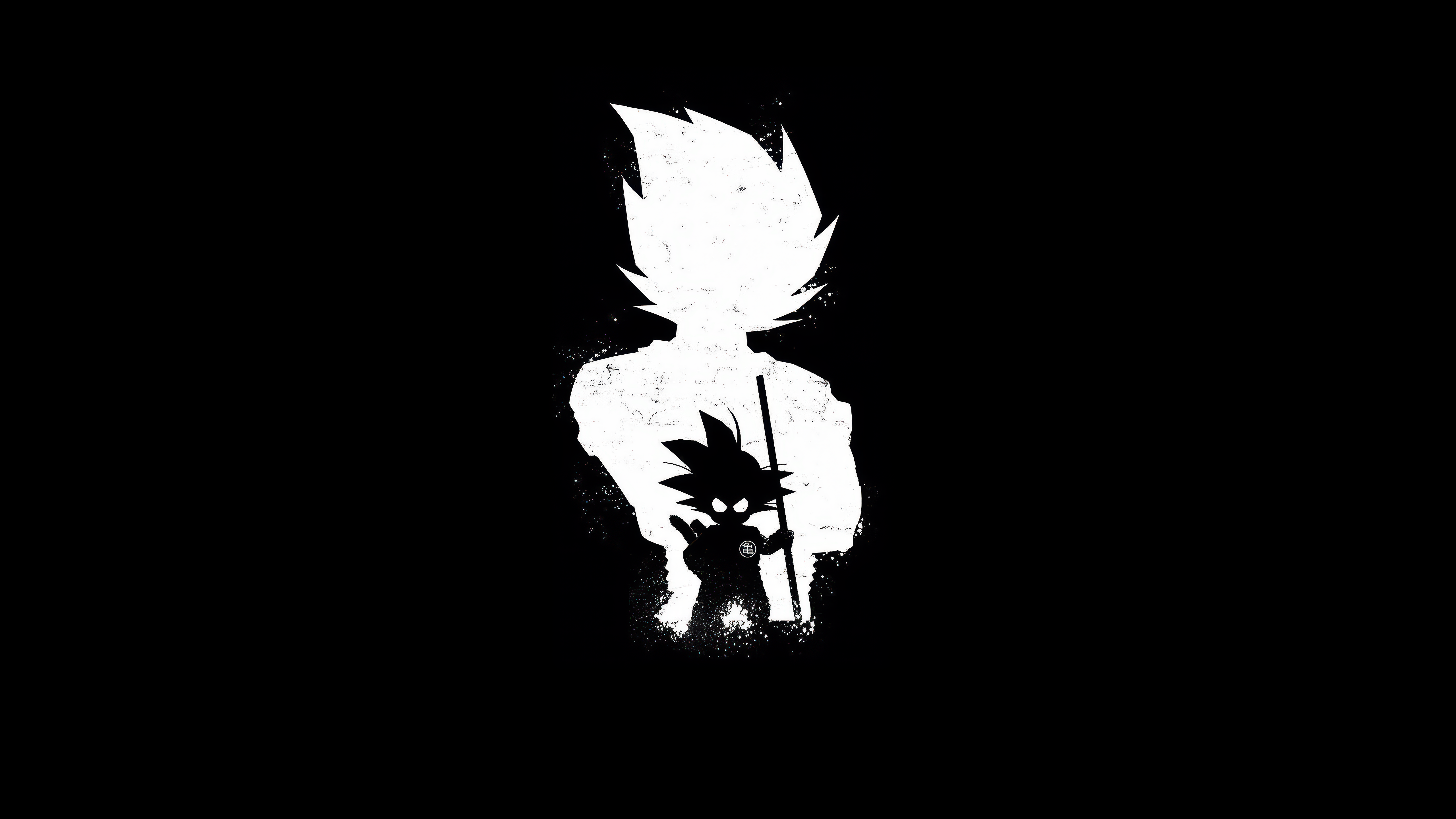 Dragon Ball Goku Minimalist Silhouette 4K Wallpaper HD Wallpaper